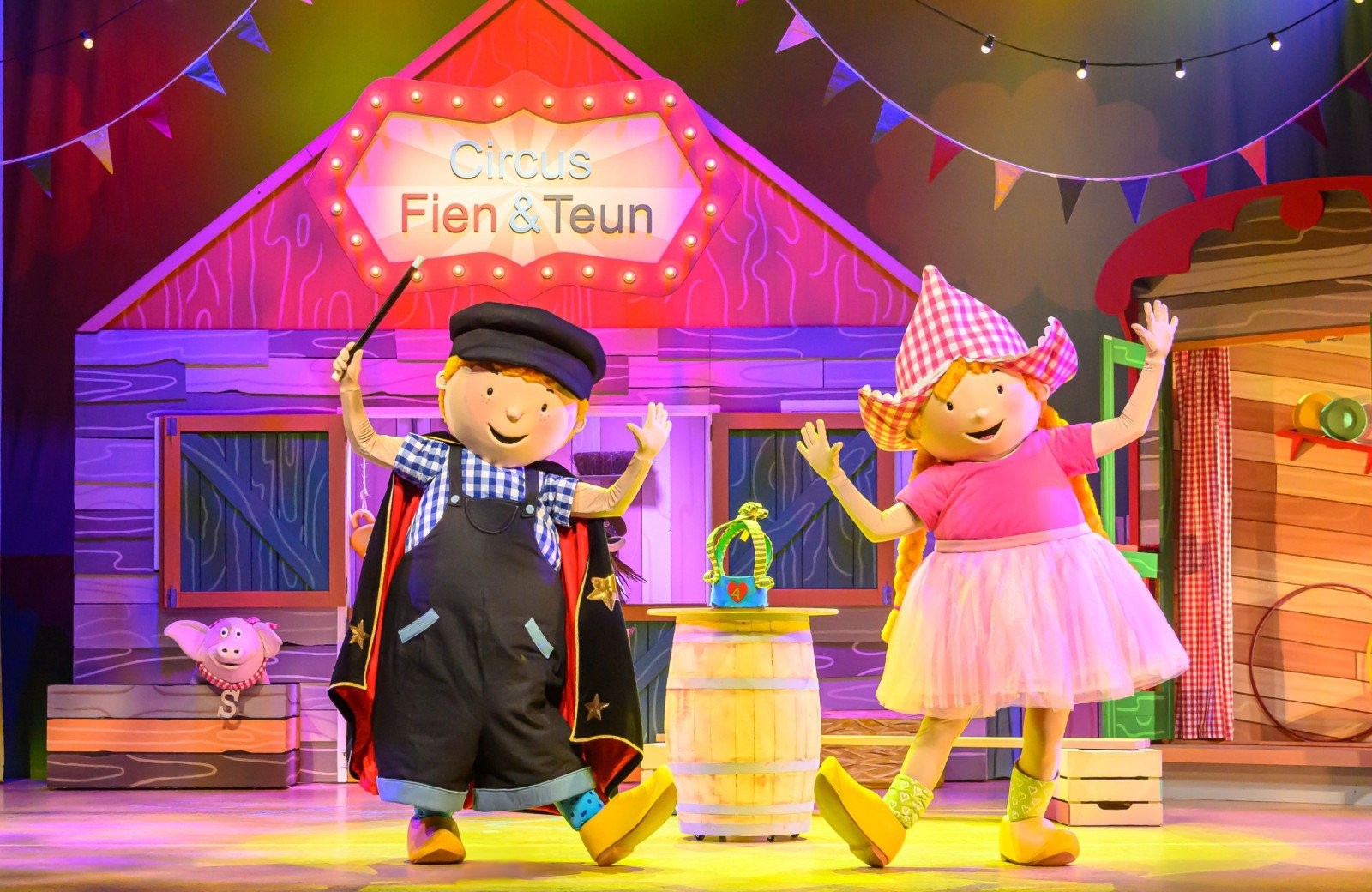 Scenefoto Fien en Teun circus
